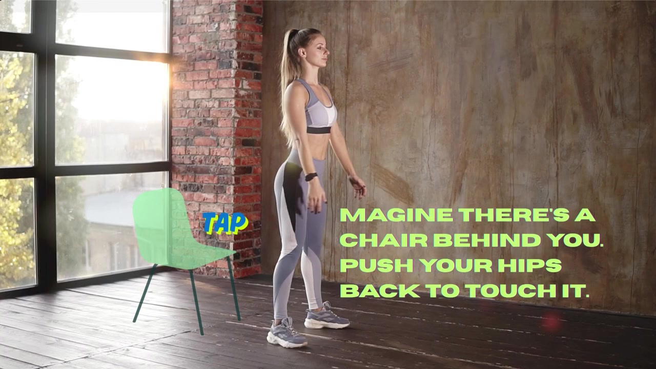 Metaphor cue — a virtual chair illustrating the sit-back movement
